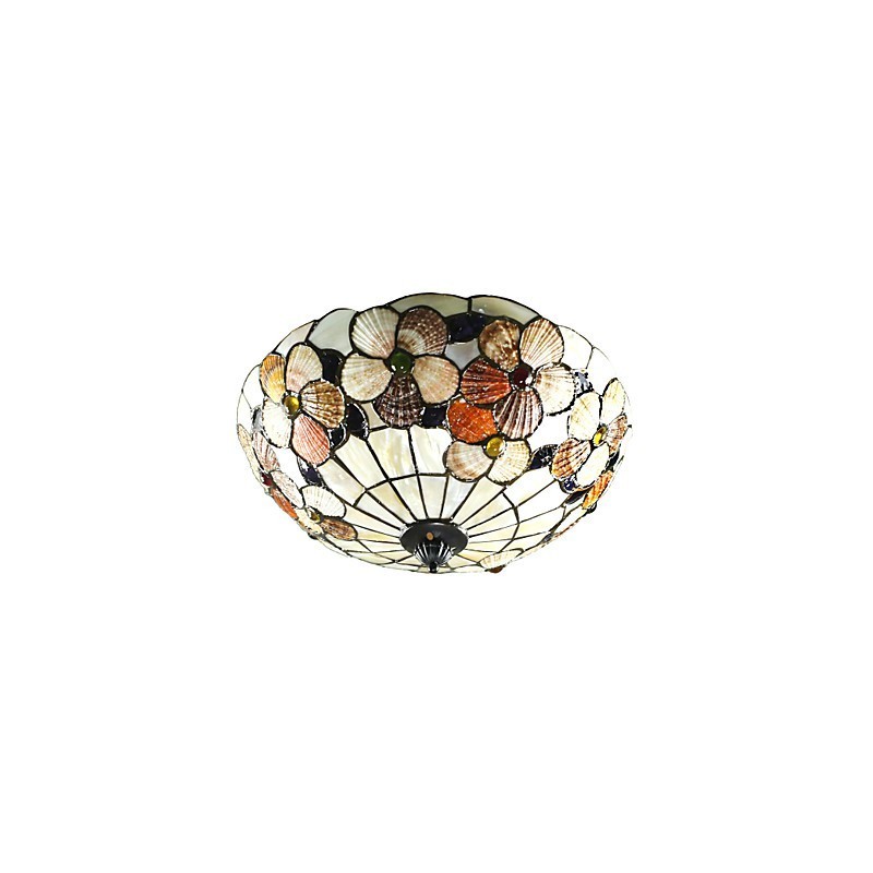 Conchas do Mar Mediterrâneo Absorvem Luz de Cúpula Chaminé Rural 50 Cm de Diâmetro