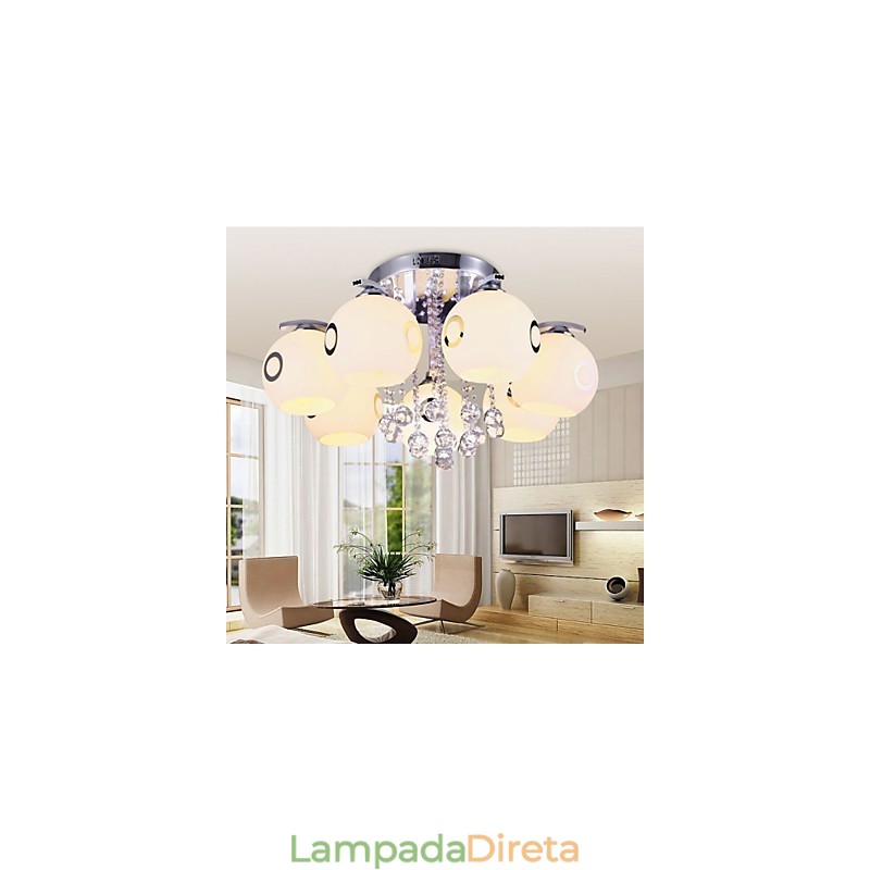 Montagem embutida Cristal Moderno Contemporâneo Vidro