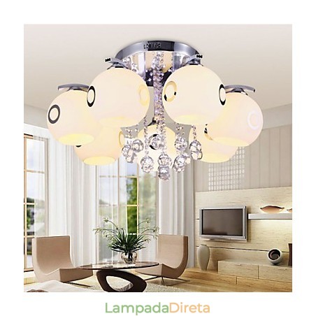Montagem embutida Cristal Moderno Contemporâneo Vidro Montagem embutida Cristal Moderno Contemporâneo Vidro