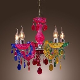 Lustre de acrílico cromado cristal clássico tradicional