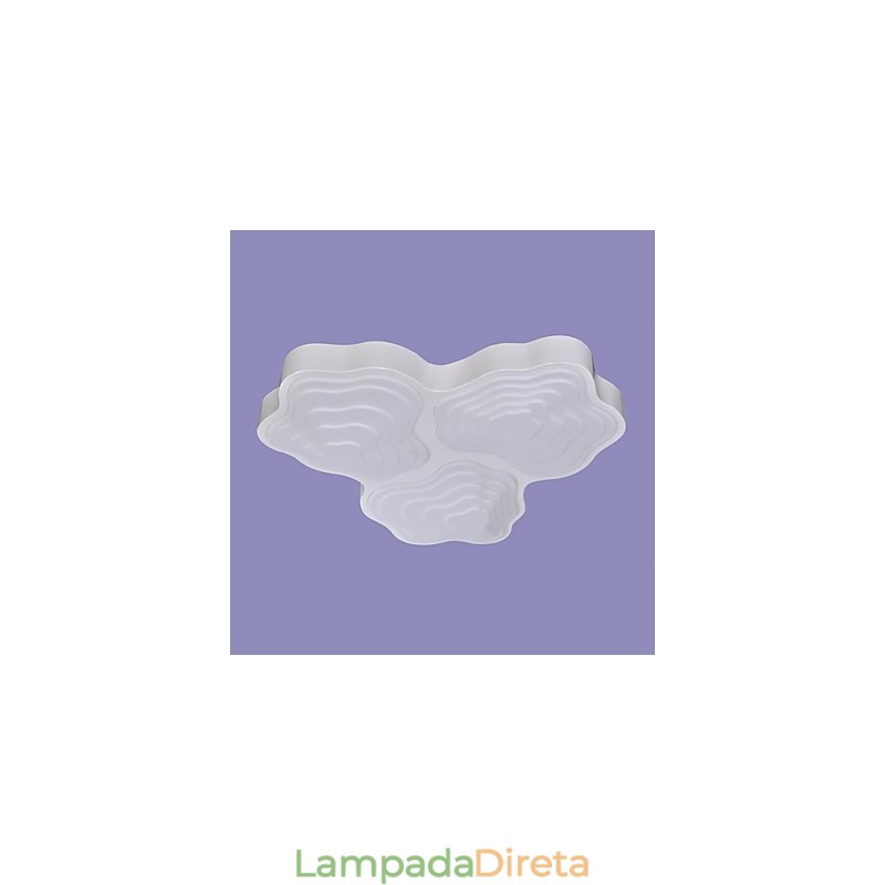Luminárias de teto 3 luzes artísticas em aço inoxidável