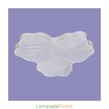 Luminárias de teto 3 luzes artísticas em aço inoxidável Luminárias de teto 3 luzes artísticas em aço inoxidável