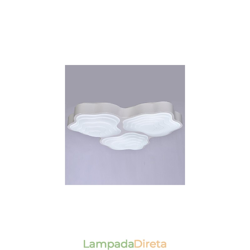 Luminárias de teto 3 luzes artísticas em aço inoxidável