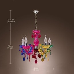 Lustre de acrílico cromado cristal clássico tradicional