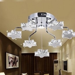 Montagem embutida 7 luzes moderno galvanizado inoxidável