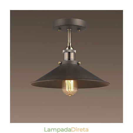 Mini luminária de teto Edison vintage 1 luz de metal embutida Mini luminária de teto Edison vintage 1 luz de metal embutida