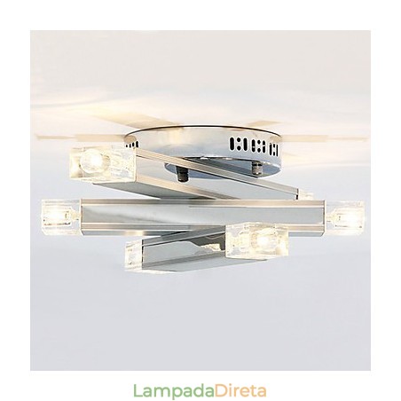 Luminária de teto moderna com 6 luzes em design chique Luminária de teto moderna com 6 luzes em design chique