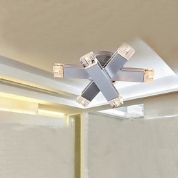 Luminária de teto moderna com 6 luzes em design chique
