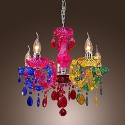 Lustre de acrílico cromado cristal clássico tradicional