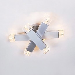 Luminária de teto moderna com 6 luzes em design chique