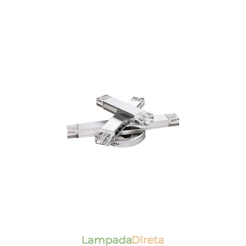 Luminária de teto moderna com 6 luzes em design chique