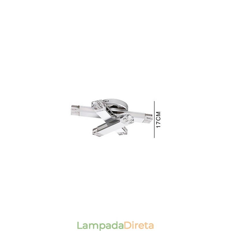 Luminária de teto moderna com 6 luzes em design chique