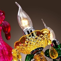 Lustre de acrílico cromado cristal clássico tradicional