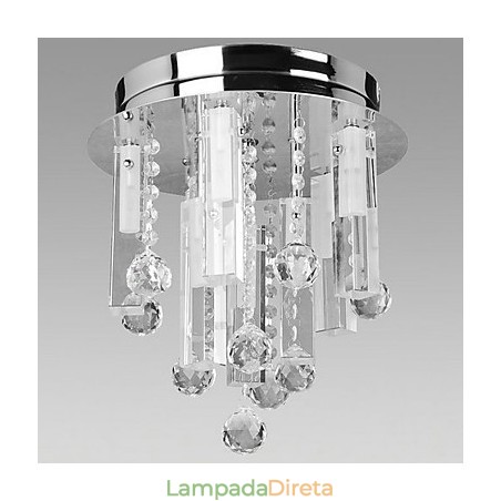 Luminária de teto de cristal com 8 luzes Luminária de teto de cristal com 8 luzes