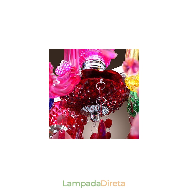 Lustre de acrílico cromado cristal clássico tradicional