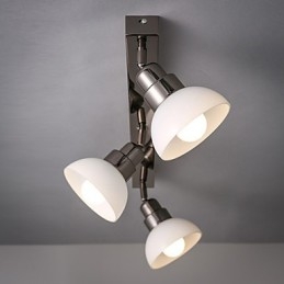 Luminária de cabeça Trinal de montagem embutida, vidro branco, moldura de alumínio, moderna e moderna