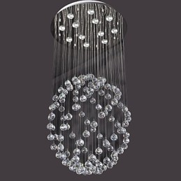 Moderno Contemporâneo Cristal Cromado Metal Montagem Embutida