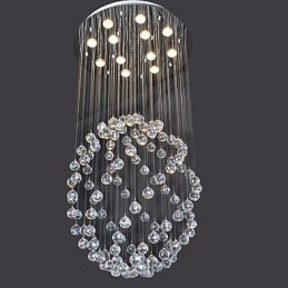 Moderno Contemporâneo Cristal Cromado Metal Montagem Embutida