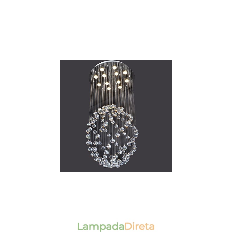 Moderno Contemporâneo Cristal Cromado Metal Montagem Embutida