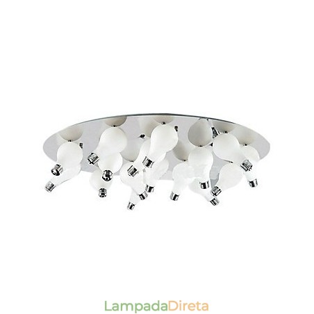 Luminária embutida moderna com 12 luzes redondas (base de lâmpada G4) Luminária embutida moderna com 12 luzes redondas (base de lâmpada G4)