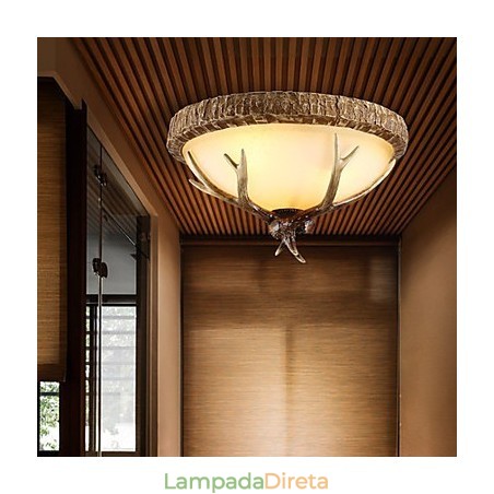 Lustre Mini Estilo Retrô Resina Lustre Mini Estilo Retrô Resina
