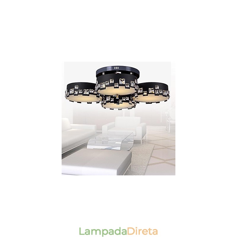 Moderno Contemporâneo Cristal Metal Montagem Embutida