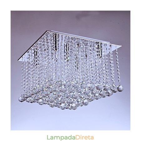 Montagem embutida Cristal Moderno Contemporâneo Metal Montagem embutida Cristal Moderno Contemporâneo Metal