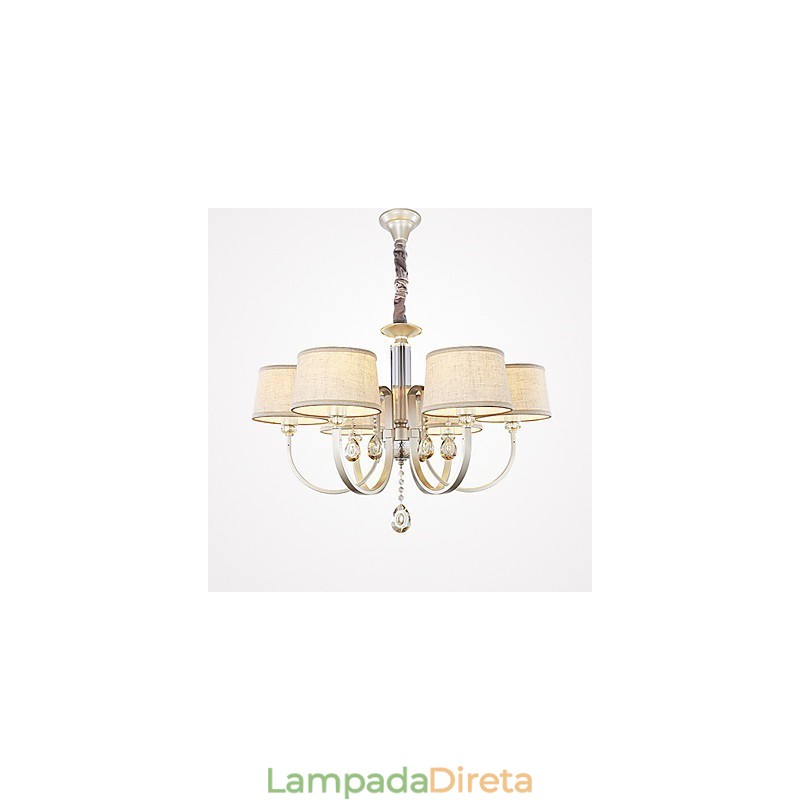 Lustre de metal com pintura em cristal country
