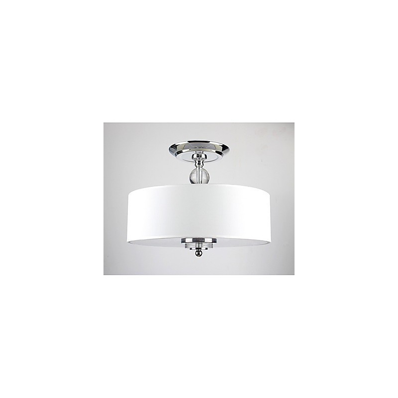 Elegante Crytal Flush Mount com 6 luzes em cúpula cilíndrica