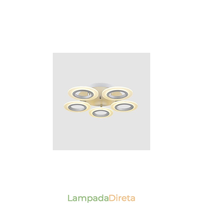 Luminária pendente moderna em acrílico circular