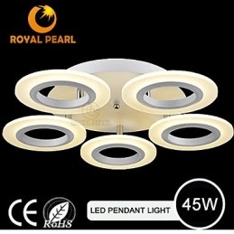 Luminária pendente moderna em acrílico circular