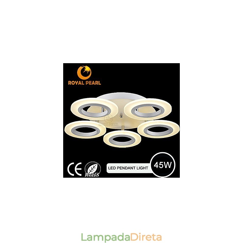 Luminária pendente moderna em acrílico circular