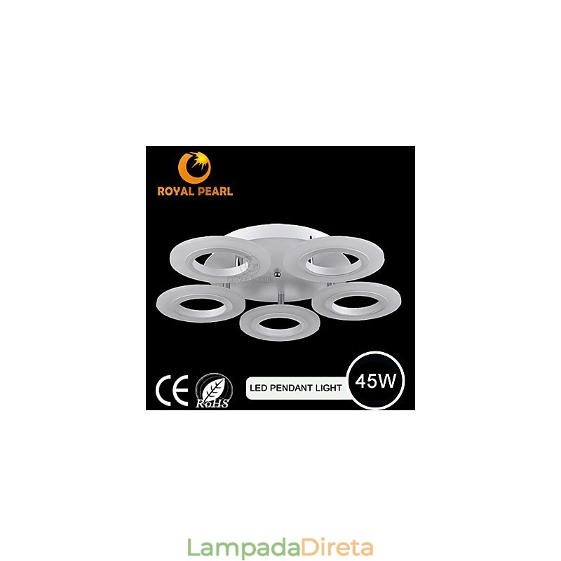 Luminária pendente moderna em acrílico circular
