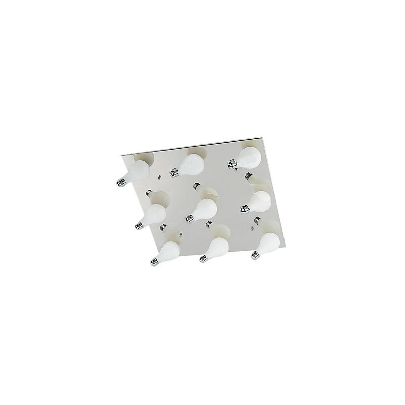 Luminária embutida moderna com 9 luzes em formato quadrado (base de lâmpada G4)