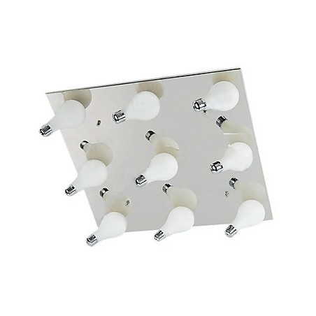Luminária embutida moderna com 9 luzes em formato quadrado (base de lâmpada G4) Luminária embutida moderna com 9 luzes em formato quadrado (base de lâmpada G4)