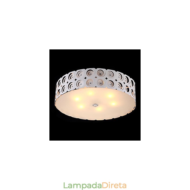 Luminária de teto 6 luzes moderna simples artística