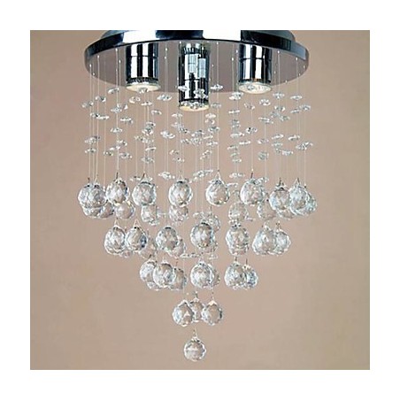 Luminária embutida de cristal com 3 luzes Luminária embutida de cristal com 3 luzes