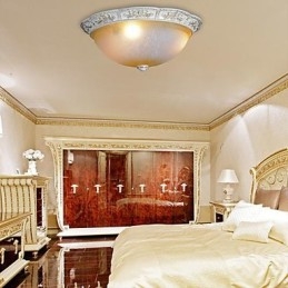 Branco Flush Mount Amarelo Claro Branco Vidro Resina Padrão Escultura Clássico Europeu