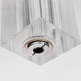 Luminária pendente moderna contemporânea de cristal cromado em metal