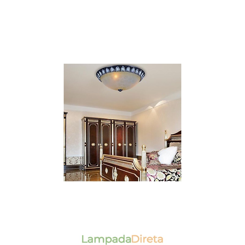 Padrão de luz de montagem embutida Resina de vidro Prata Escultura Europeia Clássico