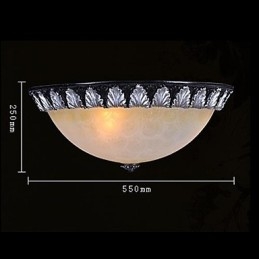Padrão de luz de montagem embutida Resina de vidro Prata Escultura Europeia Clássico