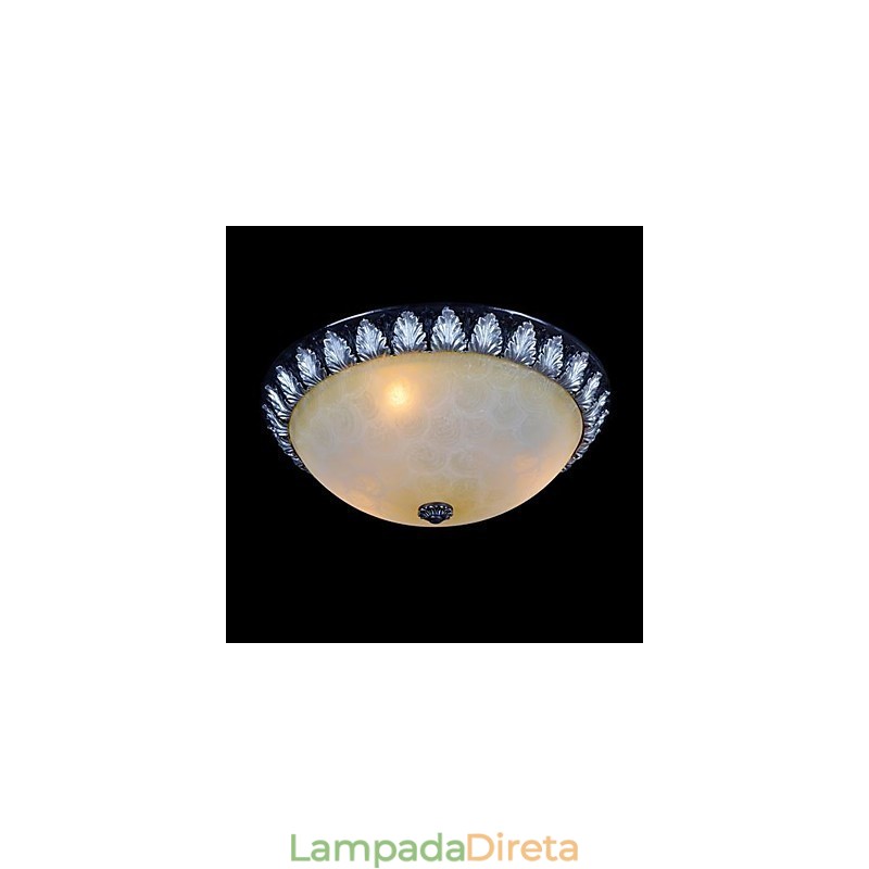 Padrão de luz de montagem embutida Resina de vidro Prata Escultura Europeia Clássico