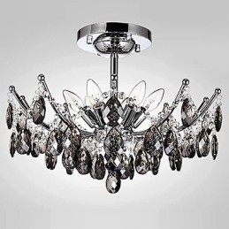 Lustre 6 Luzes Simples Moderno Artístico