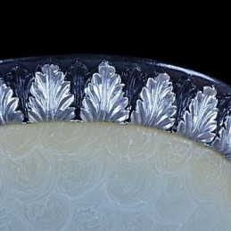 Padrão de luz de montagem embutida Resina de vidro Prata Escultura Europeia Clássico