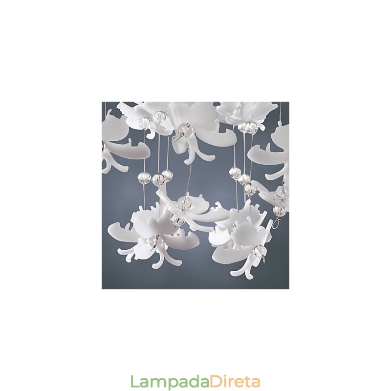 Moderno Semi Flush Mount com 3 luzes Butterfly Featured Shade
