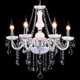 Lustre Cristal Moderno 6 Luzes Vidro Contemporâneo