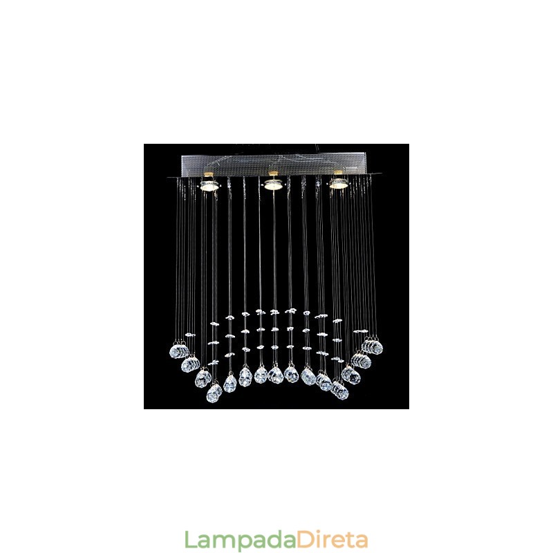 Montagem embutida tradicional clássica em metal cristal cromado