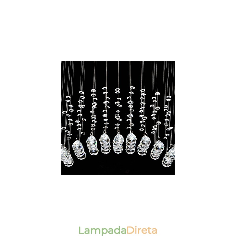 Montagem embutida tradicional clássica em metal cristal cromado