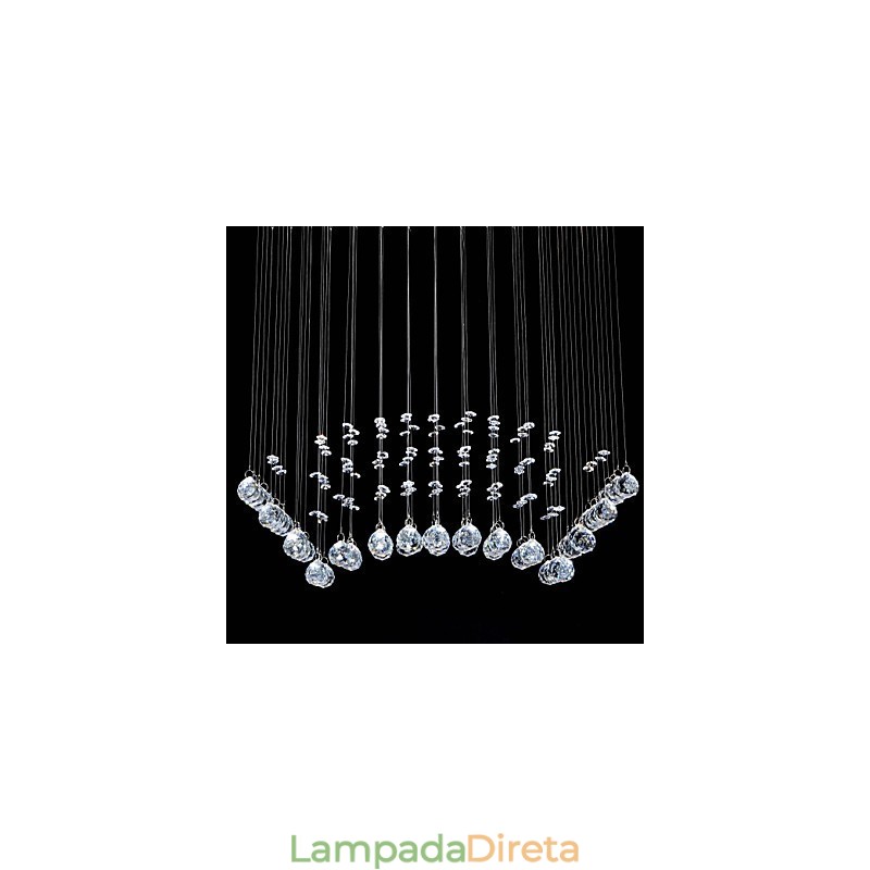 Montagem embutida tradicional clássica em metal cristal cromado