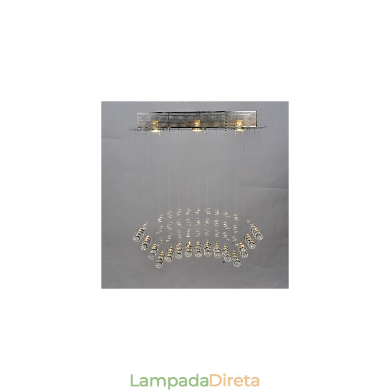 Montagem embutida tradicional clássica em metal cristal cromado